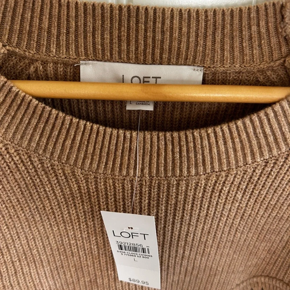 Super soft Carmel Fringe Sweater NWT - Picture 4 of 10